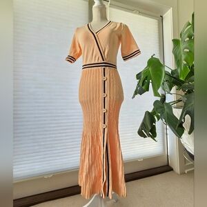 NY&Company Elegant Peach Knit Bodycon Dress